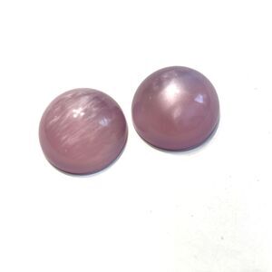 Vintage Pink Lucite Cabochon High Dome Round 30mm 2PCs Jewelry Supplies